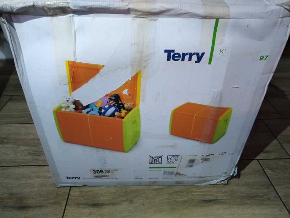 SKRZYNIA PUDŁO na Zabawki BOX 97 Dwukolorowe TERRY 240L