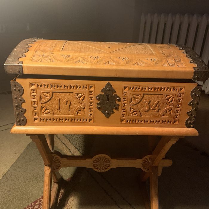 Szkatulka debowa antyk