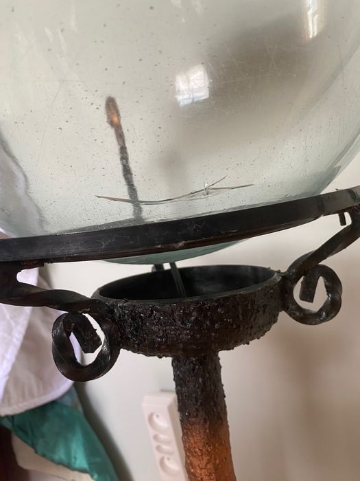 Lampa stojąca z kutego żelaza lata 70-te