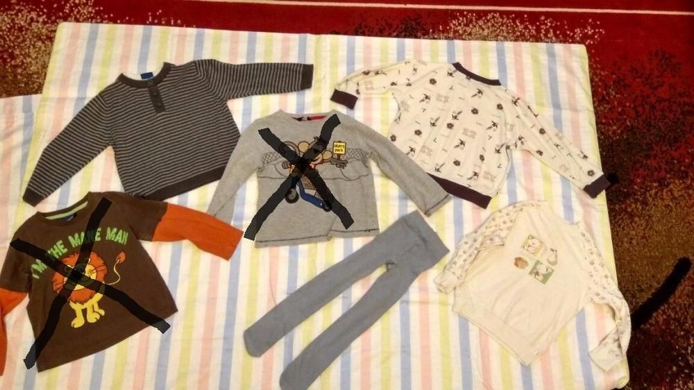 Ubranka - zestaw, rozmiar 98, bluzka, sweter, rajstpy