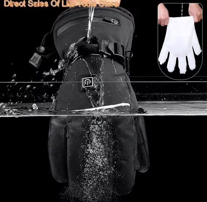 Luvas aquecidas a bateria recarregável ciclismo gelo