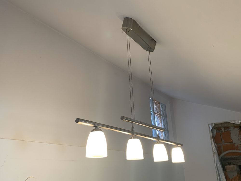 Lampa sufitowa metal szklo