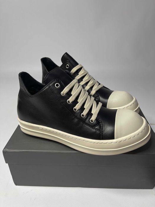 Rick Owens DRKSHDW Ramones jumbo lace laces кеди шкіряні кросівки кеды