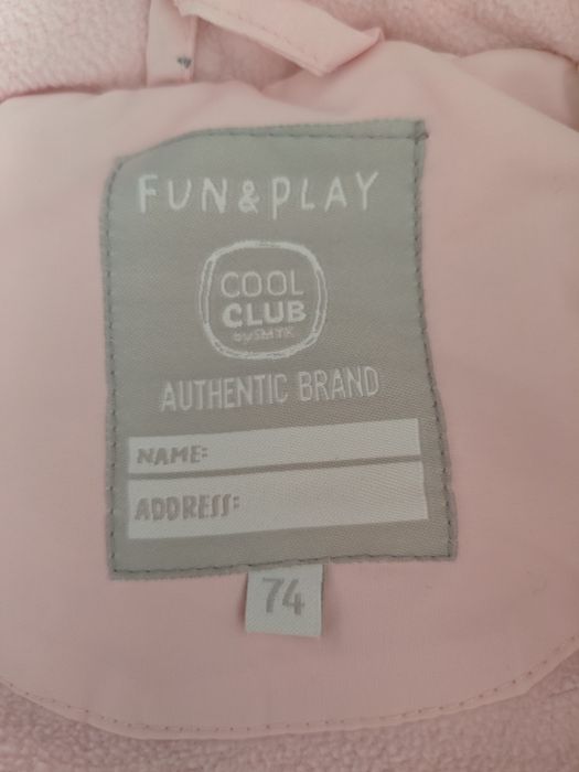 Kurtka zimowa dla dziewczynki r.74