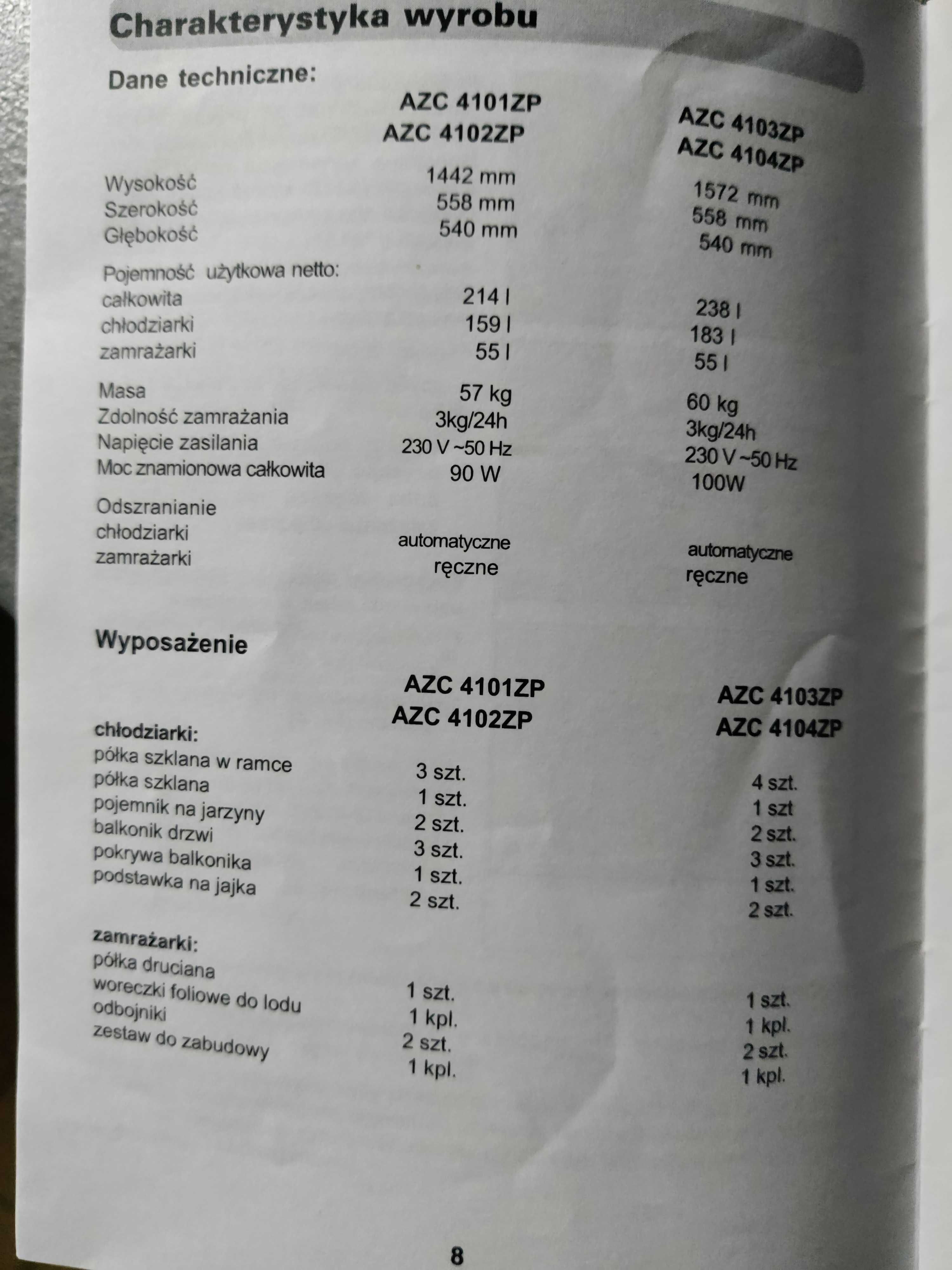 Sprzedam chłodziarko-zamrażarkę