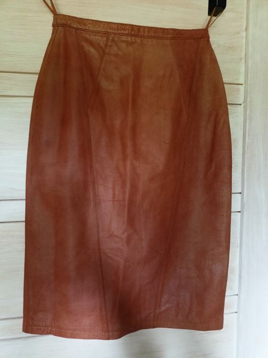 Spódnica skórzana ołówkowa XS-S echtes leder