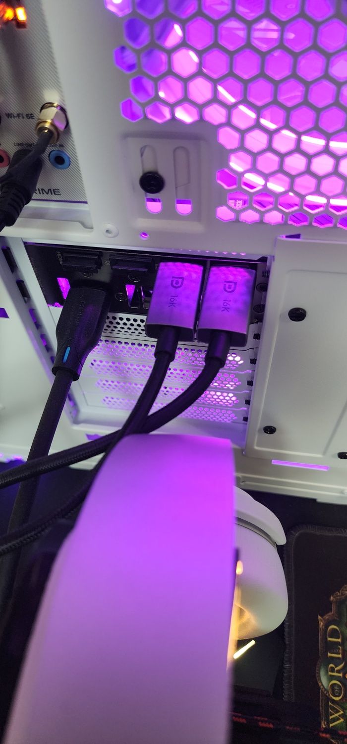 Игровой компьютер, asus rog strix 4080, 2 монитора,стол, клавиатура..