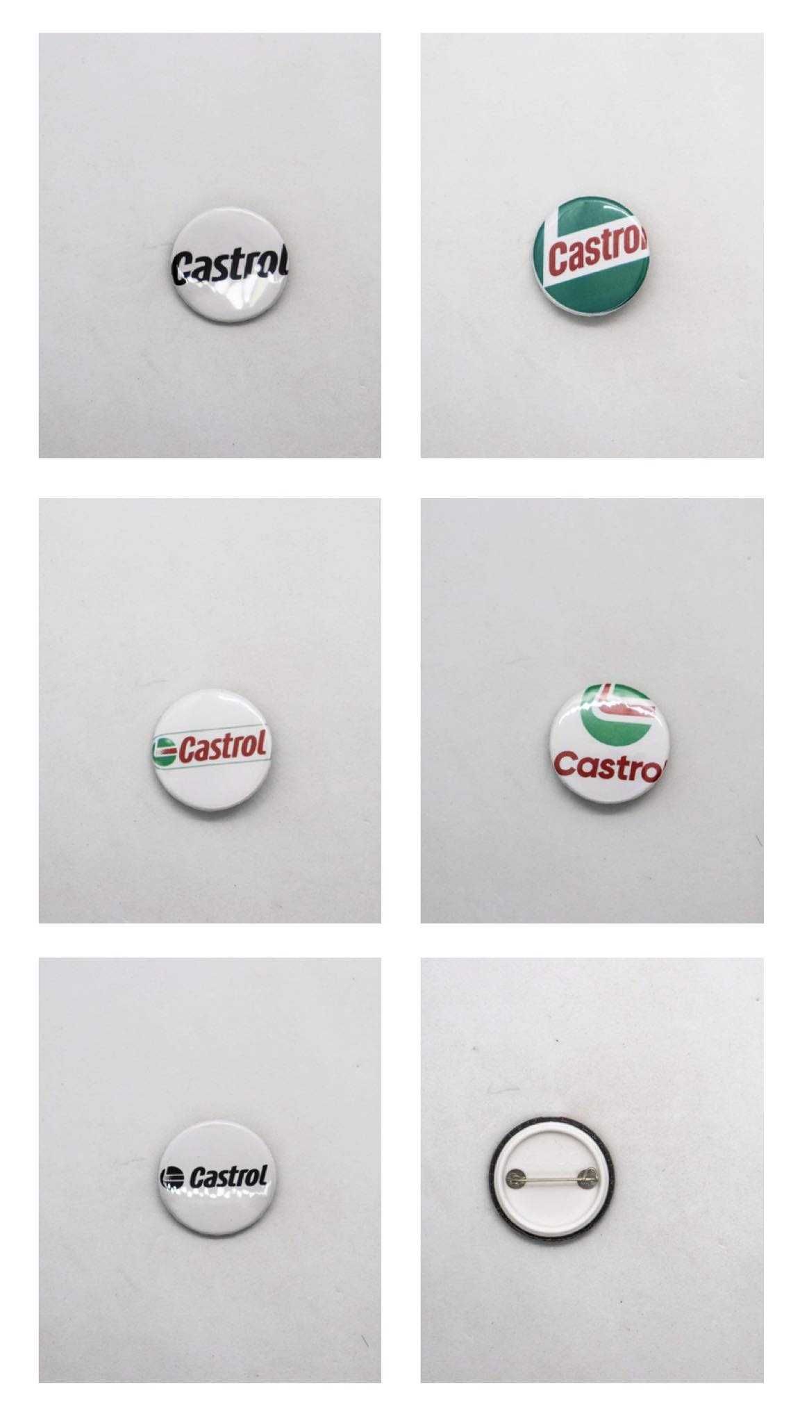 Lote de 5 Pins Castrol, Esso, Texaco (3 Modelos)| Automobilia