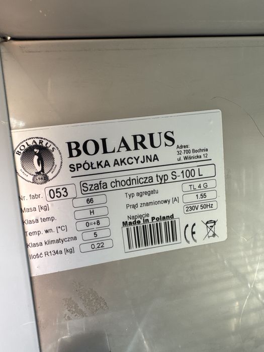 Szafa chlodnicza Bolarus S-100L