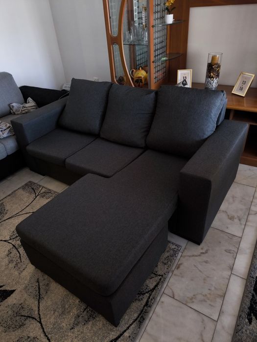 Sofá Chaise Longue Reversível (Cinzento Escuro) - Novo - Menos de 1 An