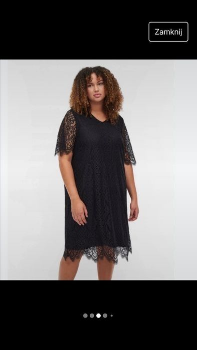 Czarna koronkowa Nowa Sukienka Zizzi z metką  sylwester  Plus Size
