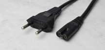 Мережевий кабель живлення 220 V IEC C7 2pin 1.8м (є у кількості)