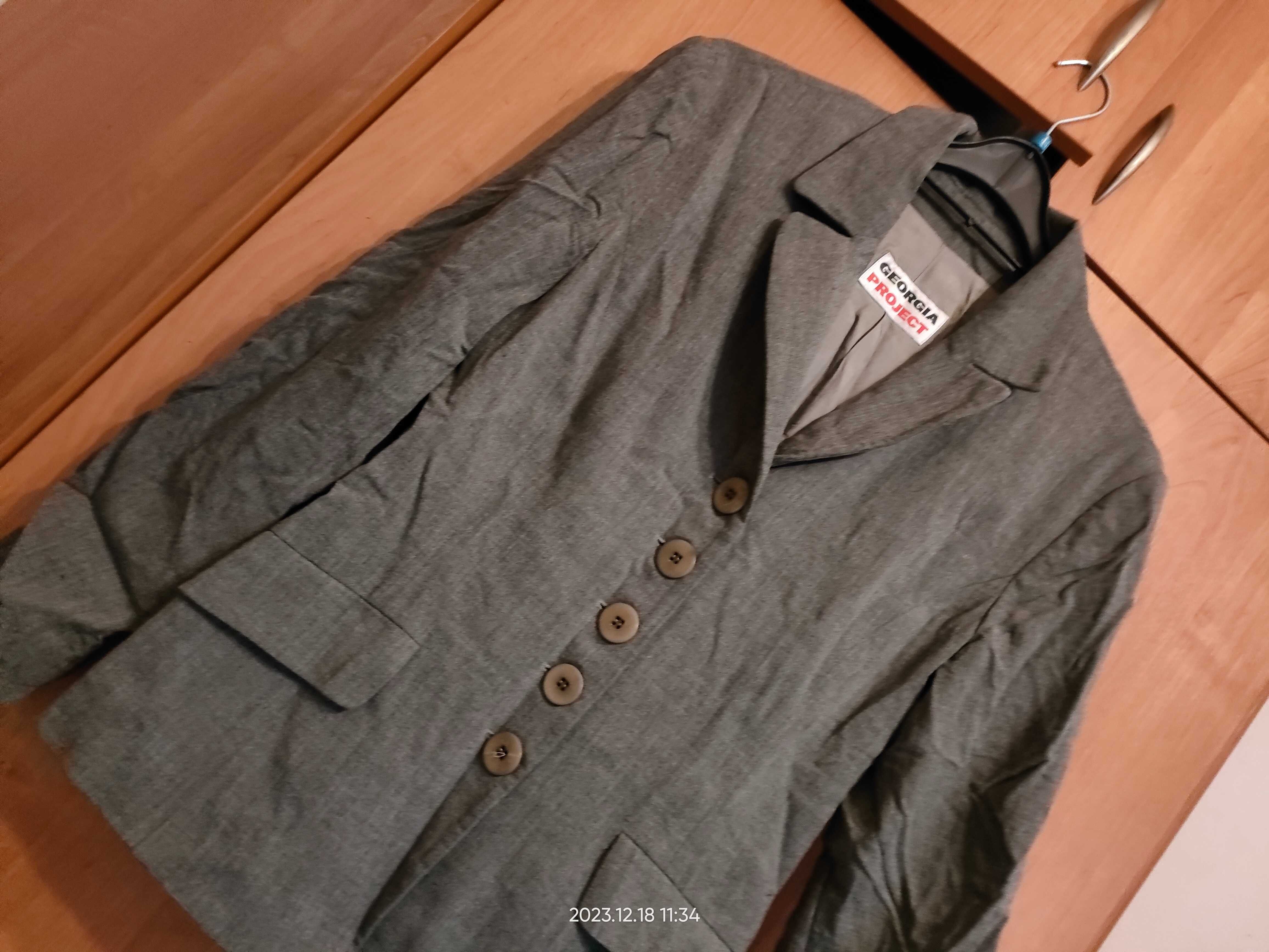GEORGIA Project_Klasyczna, elegancka_Popielata Marynarka_40_OKAZJA