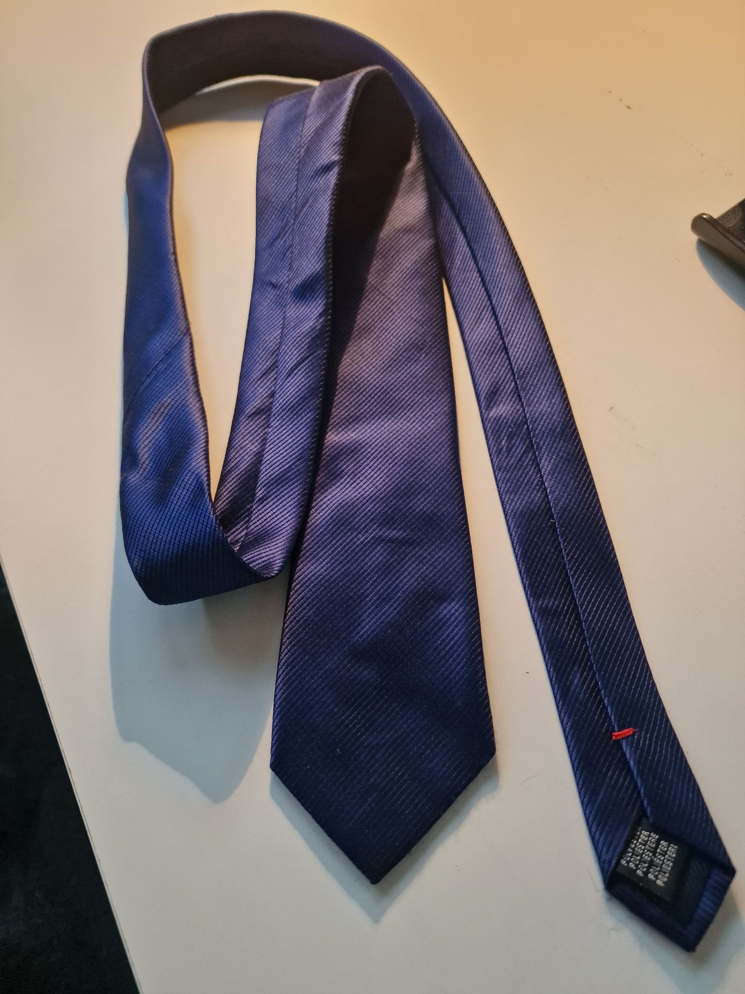 Krawat męski fioletowy niebieski ciekawy kolor