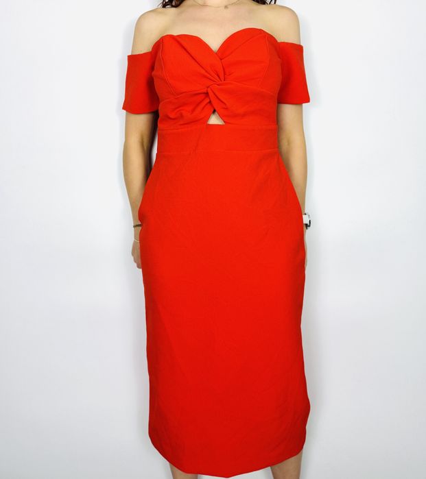 Czerwona sukienka hiszpanka midi M 38 River Island
