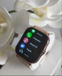 Piękny Złoty Zegarek Damski Smartwatch Polskie Menu Pomiar Cukru