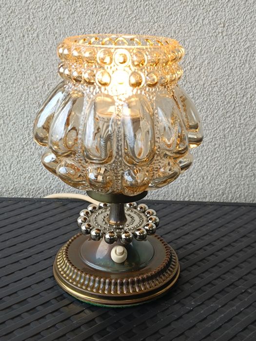 Mosiężna lampka stołowa vintage