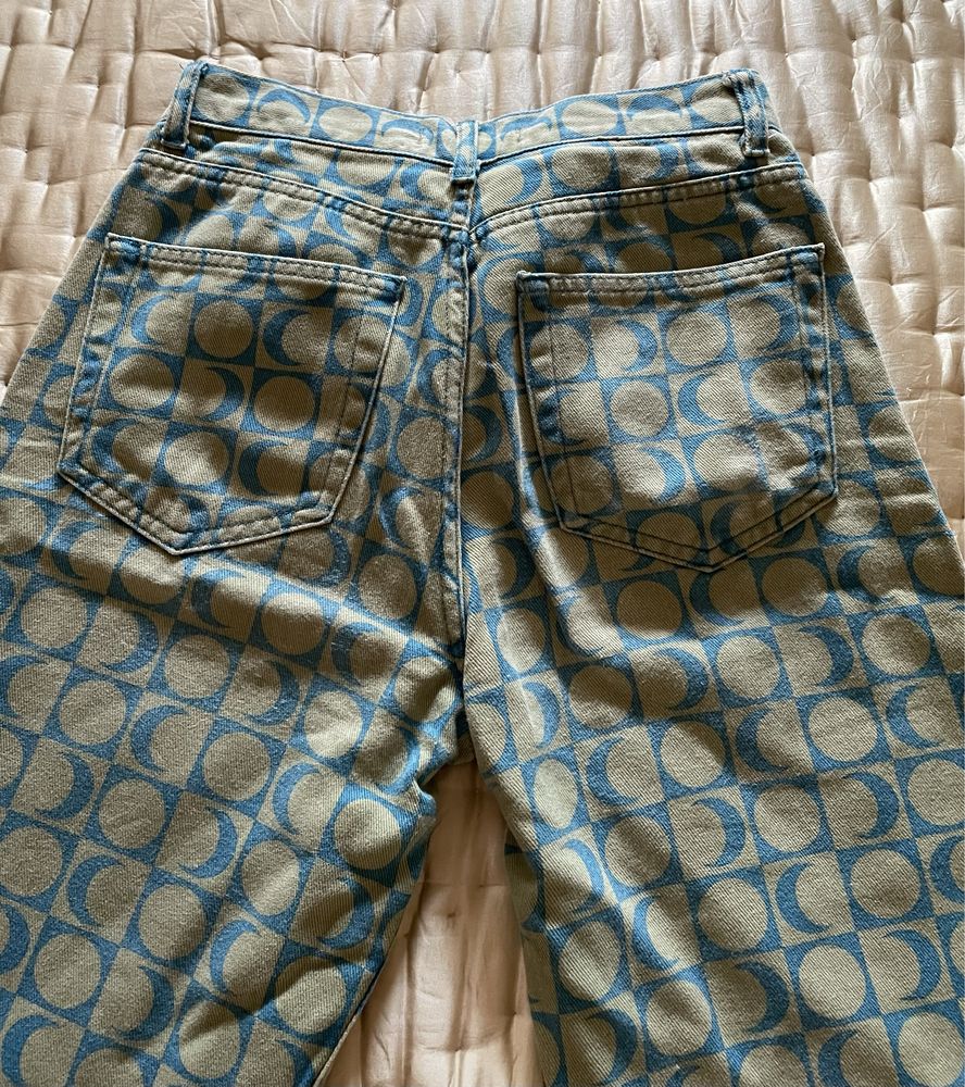 Calças de ganga estampadas