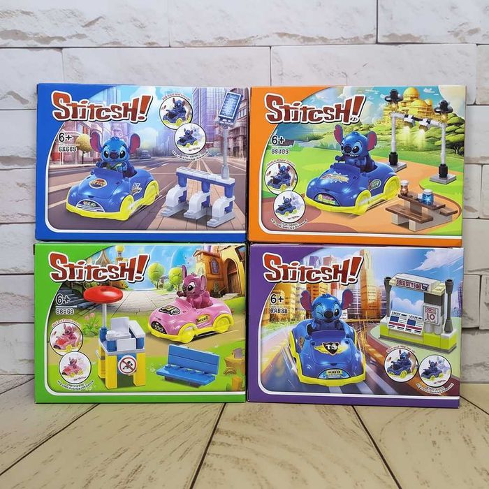 Конструктор Лего Стич с машинками, набор 4в1. Lego Stitch. Ліло і Стіч
