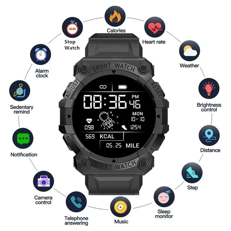 NOWY zestaw SMARTWATCH czarny + słuchawki Bluetooth 5.1. TWS czarne