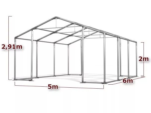 -35% HIT NAMIOT GARAŻOWY 5x6m 2,91m magazynowy PVC hala namiotowa MTB