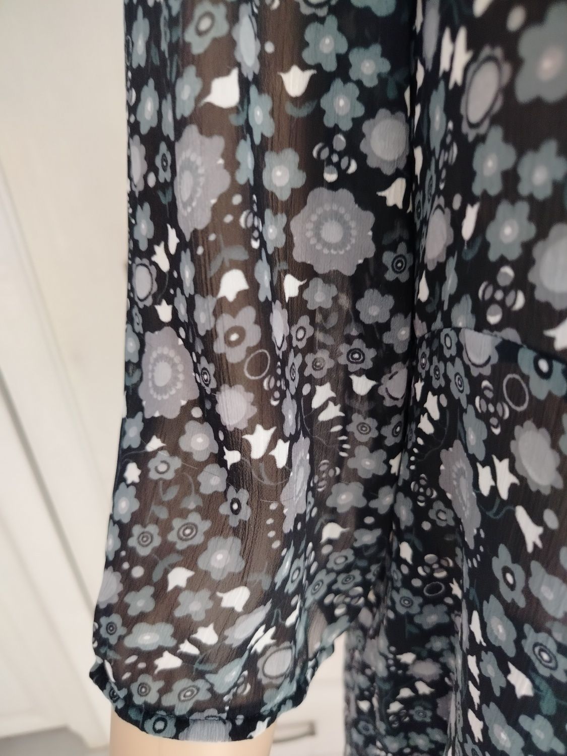 XS S M oversize atmosphere tunika plażowa vintage hippie etno szyfon