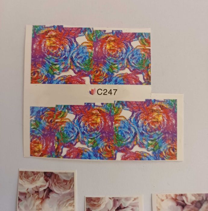 Zestaw wodnych naklejek na paznokcie zdobienia motyw kwiatowy