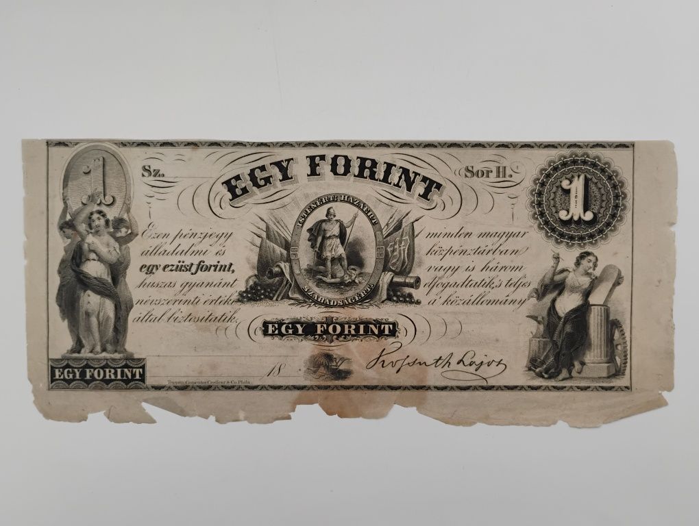 Banknot Węgry - 1 forint z 1852 (?)