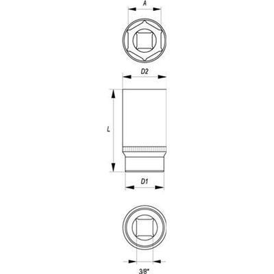 Nasadka 14Mm 3/8 6-Kąt Długa Yato