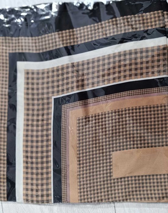 Apaszka chustka brązowo czarna