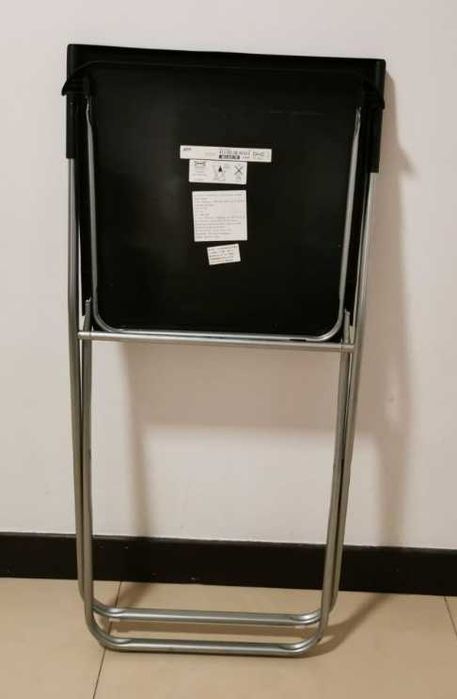 Ikea krzesło czarne, składane Jeff 900.704.04