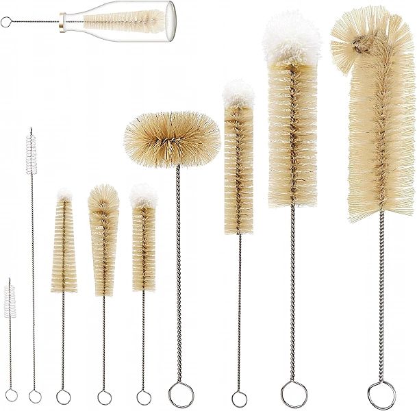 Szczotki do czyszczenia butelek, słoików, kubków, słomek 9 szt. Mastho