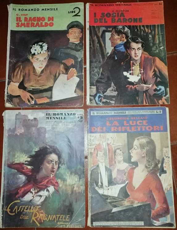 Lote de 12 revistas “Romanzo Mensile” 1911, anos 30’s e 40’s