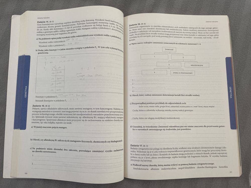 Teraz matura, Biologia nowa era, zadania i arkusze maturalne