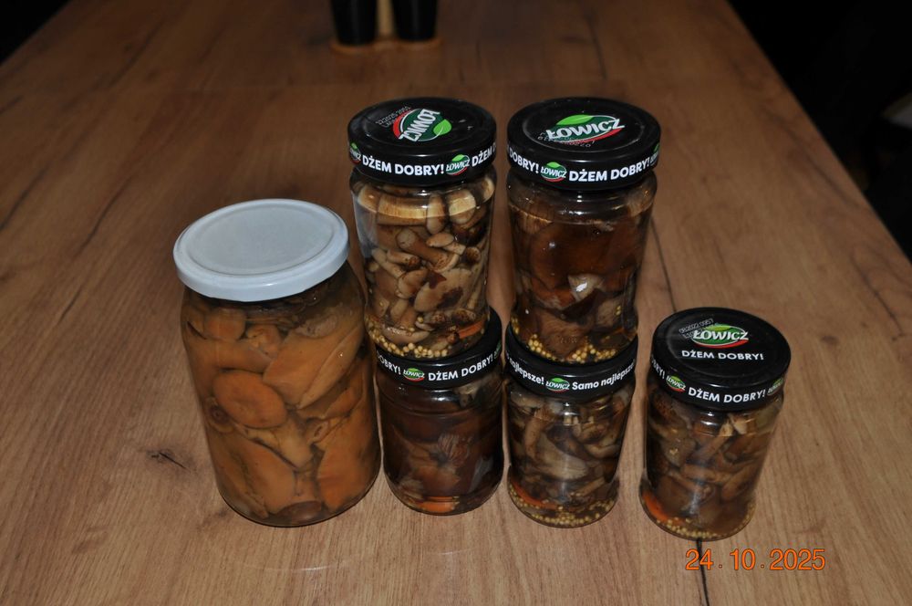 Grzyby marynowane opieńka i kania dla p. Małgorzaty