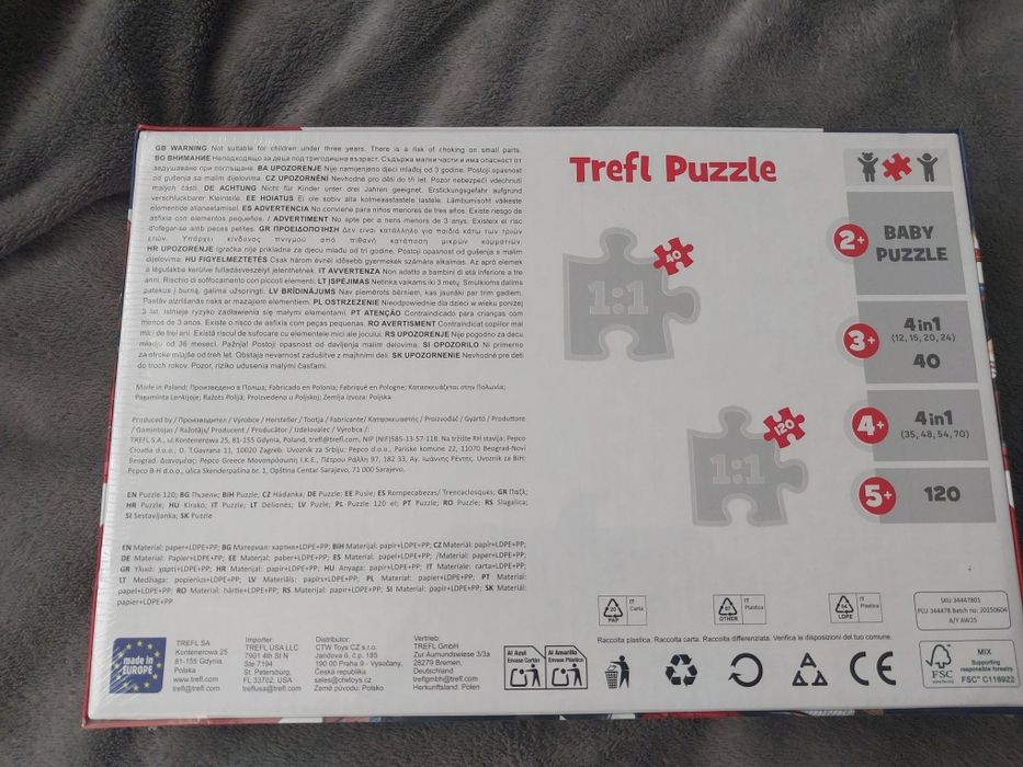 Nowe puzzle spiderman 120 elementów, nietrafiony prezent