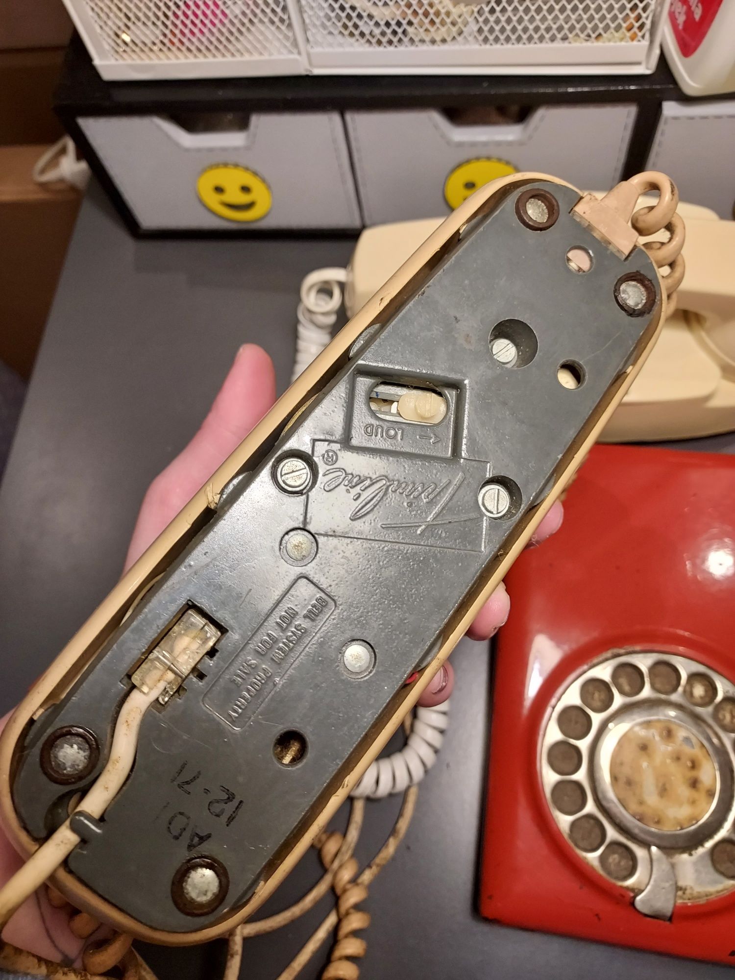 Stary telefon 2 szt zestaw notes telefoniczny PRL