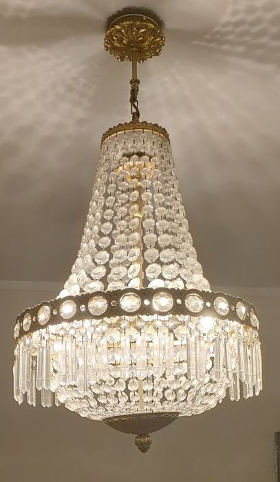 Candeeiro de tecto em cristal
