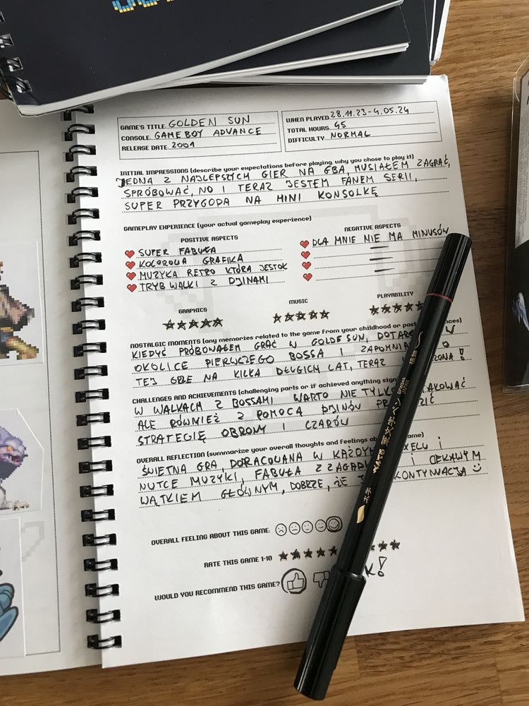 Retro Game Journal Prezent dla Gracza Pamiętnik Gry Konsole