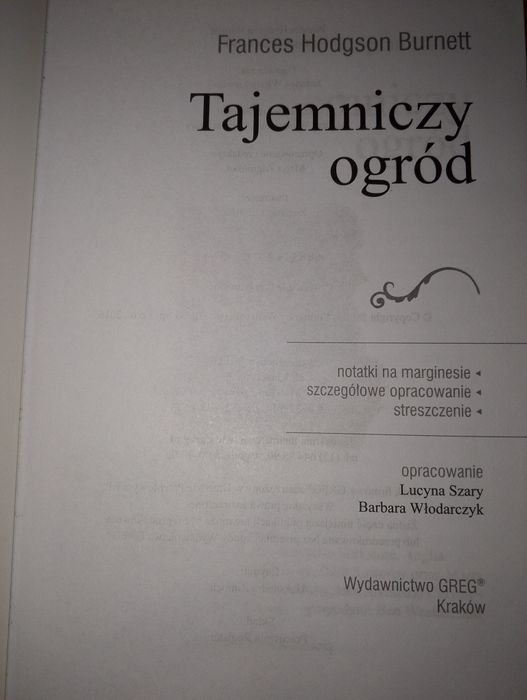 Tajemniczy ogród + opracowanie