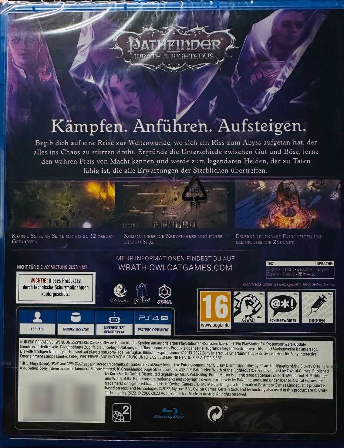 Pathfinder: Wrath of the Righteous Limited Edition PS4