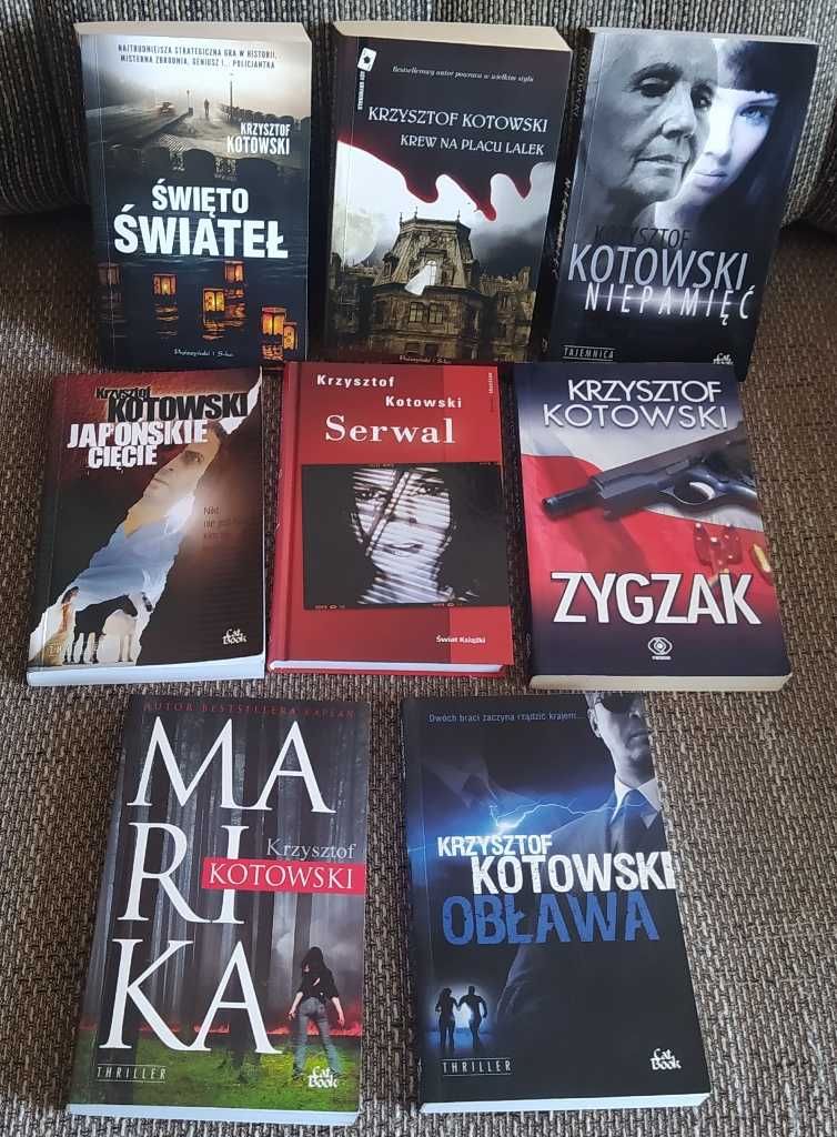 Krzysztof KOTOWSKI - zestaw 8 powieści