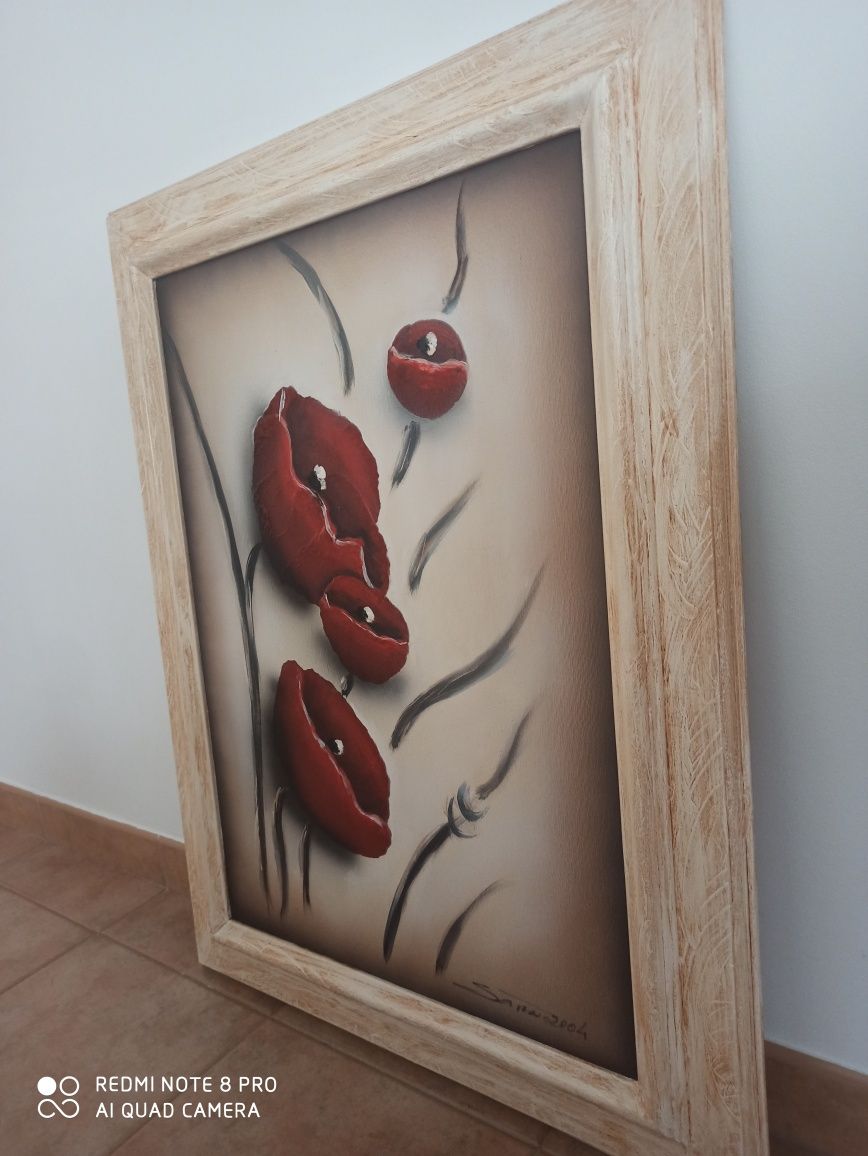 Quadro a óleo tulipas