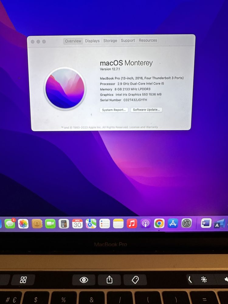 Vendo MacBook Pro 2016 i5 - ler com atencão