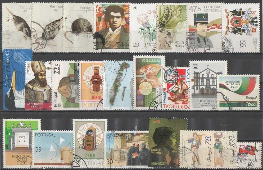 Portugal - 84 selos usados
