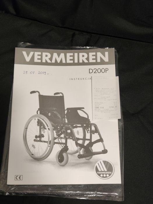 Wózek inwalidzki Vermeiren D200P aluminiowy stop lekki