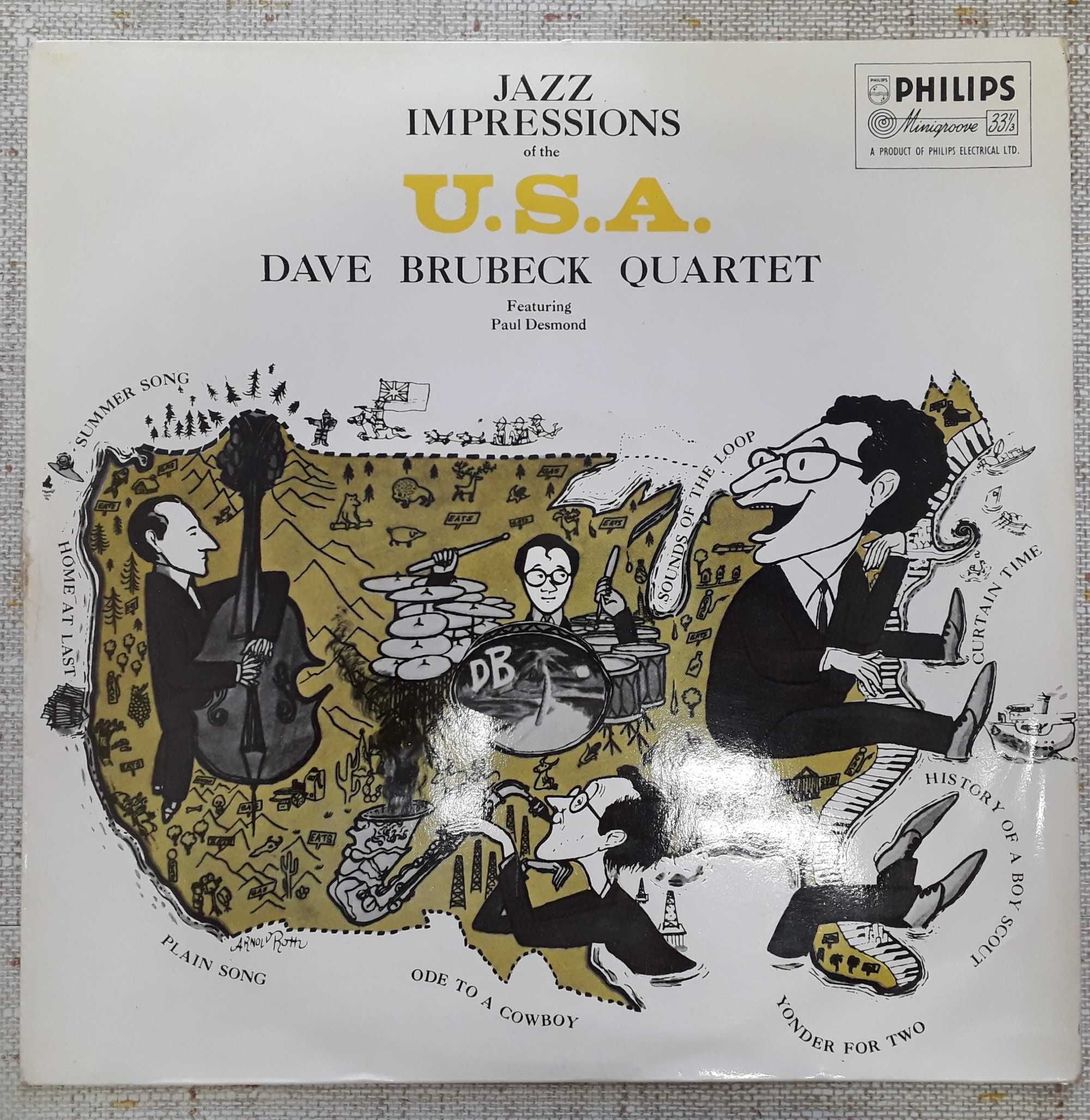 The Dave Brubeck Quartet disco de vinil "Jazz Impressions of the USA "