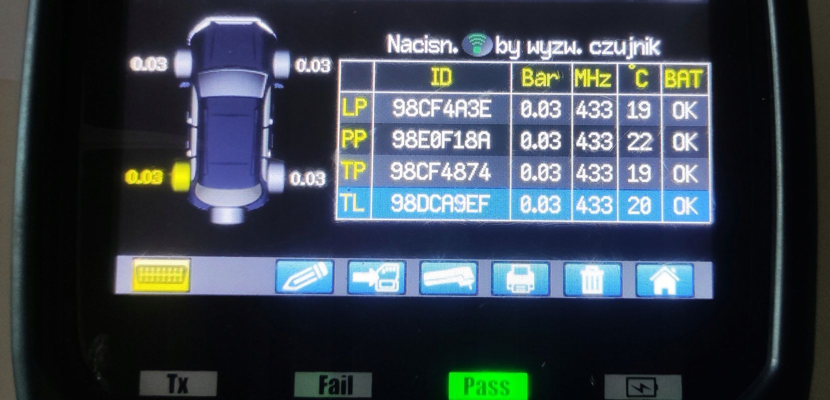 Czujniki Tmps Hyundai Santa Fe, i30, ix20, Sonata Oryginalne 300zł=4sz