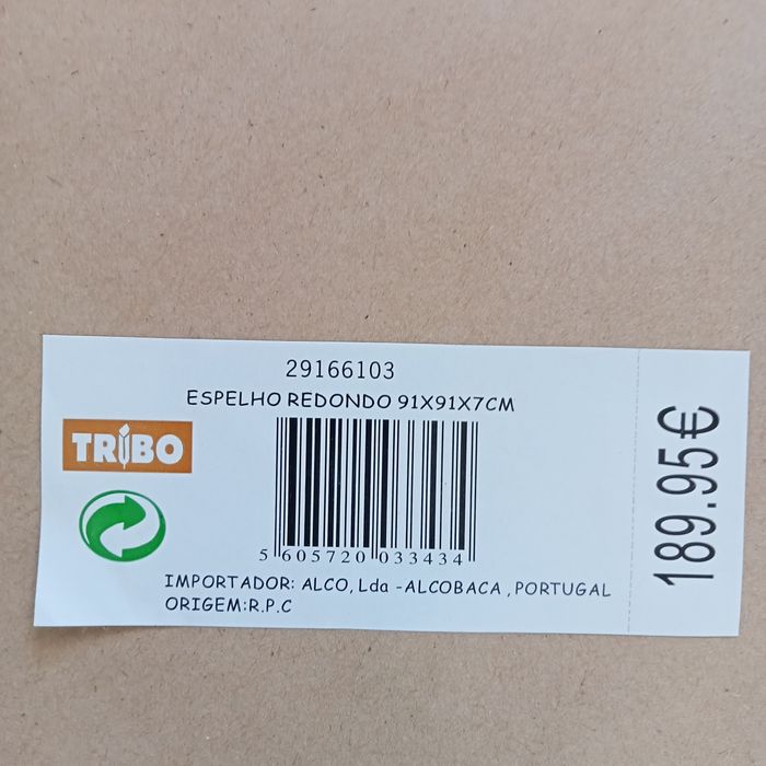 Espelho redondo dourado