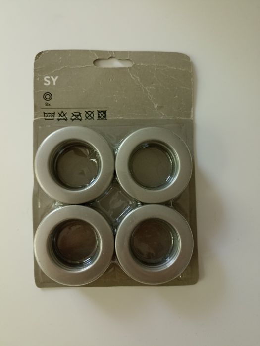 8 szt kółek przelotek IKEA do zasłon I firan